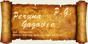 Peruna Gagović vizit kartica